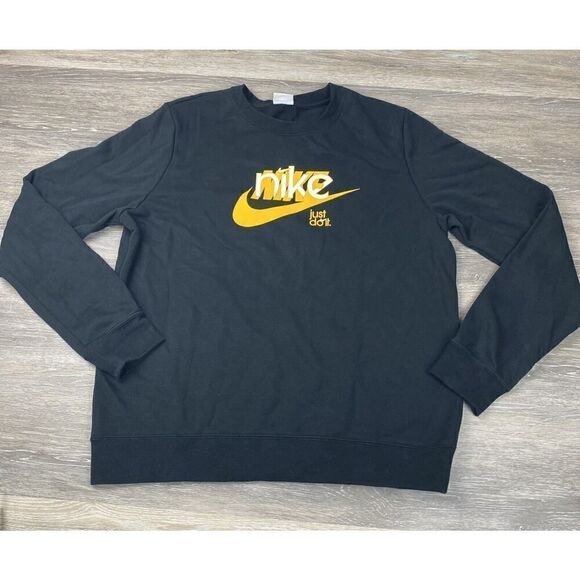 Nike Just Do It Women's Sweater Black FN3628-010 Size M - Picture 1 of 7